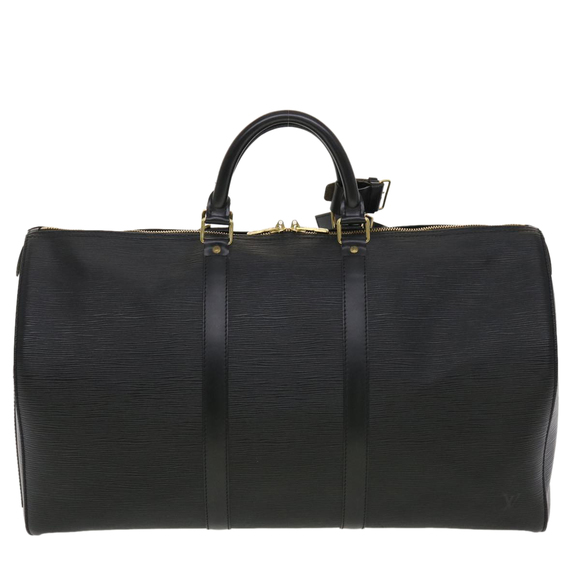 LOUIS VUITTON Epi Keepall 50 Boston Bag Noir M42962 LV Auth 40724 - Picture 3 of 16